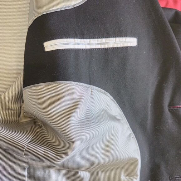 J Ferrar Black Super Slim Fit Blazer 46R NWT Stretch 2 Button Suit Jacket - Picture 13 of 16